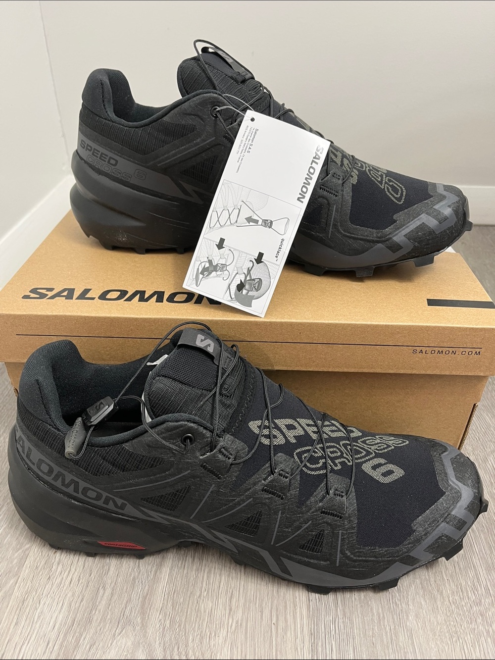 Salomon speedcross 6 men’s sneakers trail running shoes size 11 black